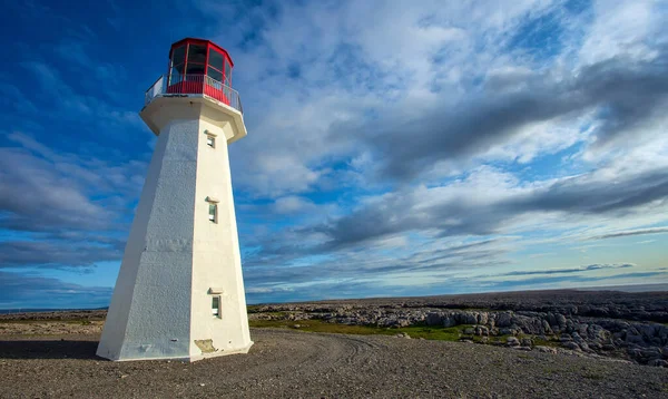 Phare Cap Norman Près Cook Harbour Terre Neuve — Photo