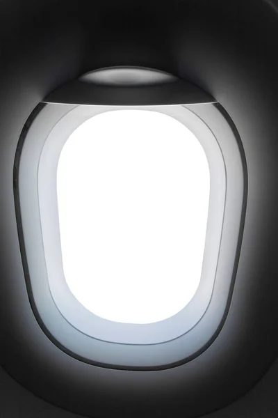 회색의 비행기 비행기 회색의 가벼운 비행기 창문흰 — 스톡 사진