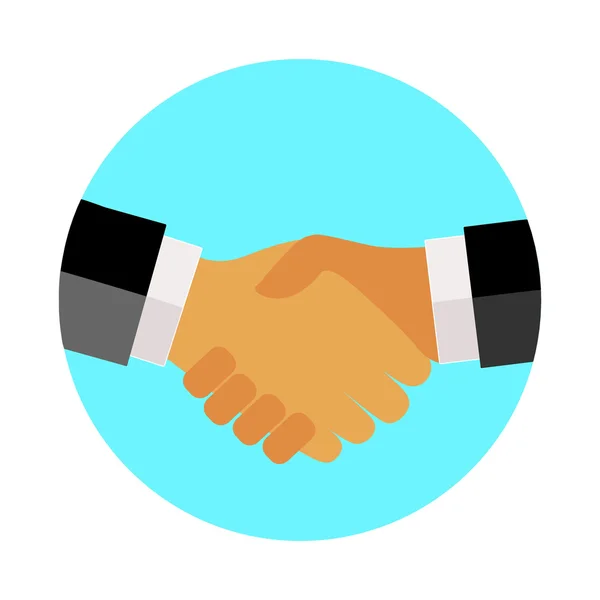 Shake hands with partner — Stock Vector