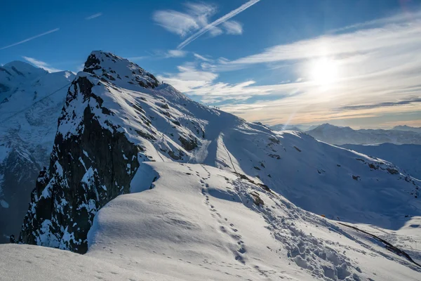 Prachtige bergachtige landschap in de Alpen — Stockfoto