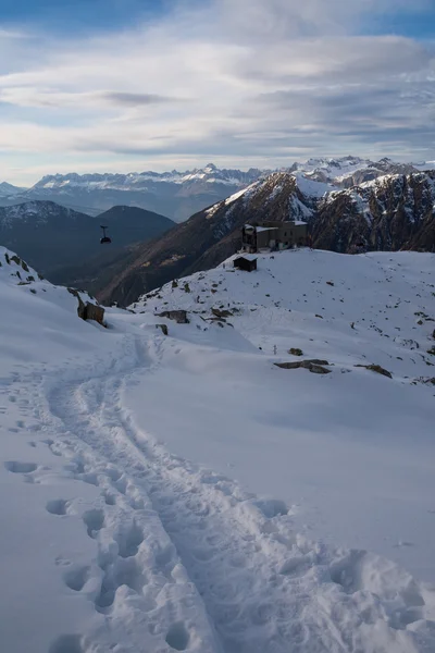 Grande scenario in cima all'Aiguille du Midi — Foto Stock