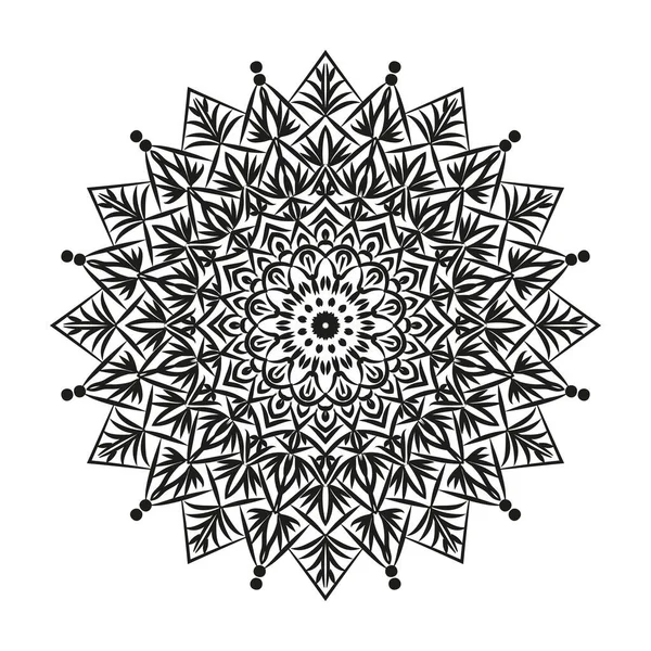 Zwarte Mandala Voor Design Mandala Circulaire Patroon Ontwerp Voor Henna — Stockvector