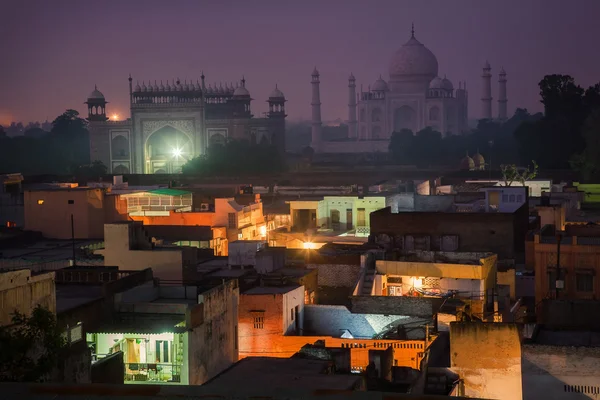 Cityscape met Taj Mahal — Stockfoto