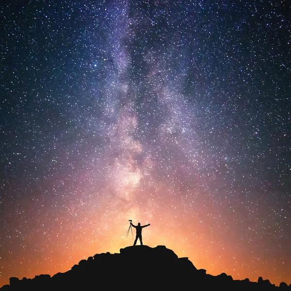 Der Mensch und das Universum — Stockfoto