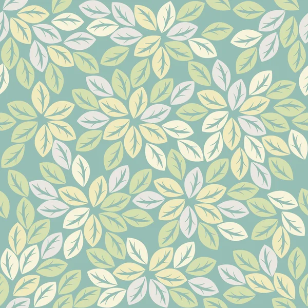 Seamless pattern with trendy leaves — Stock Vector