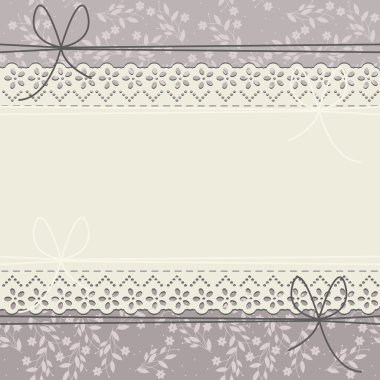 Dekoratif dantel şık çiçekli çerçeve