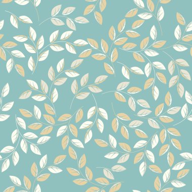 Cute endless pattern with stylish leaves