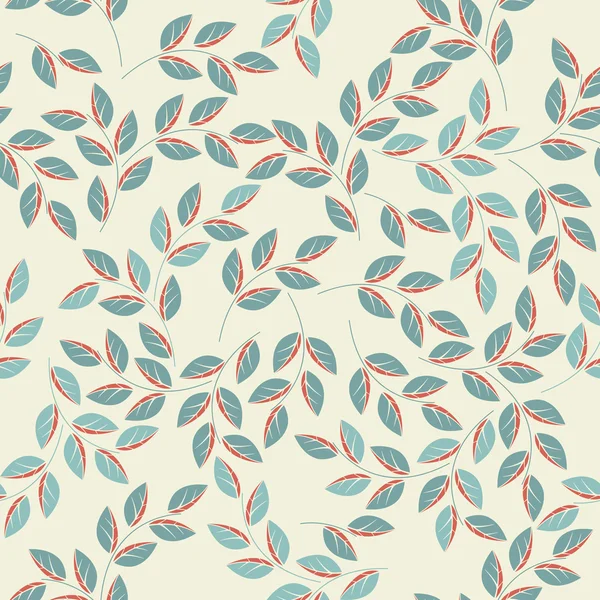 Elegant seamless pattern with decorative leaves — Stock Vector