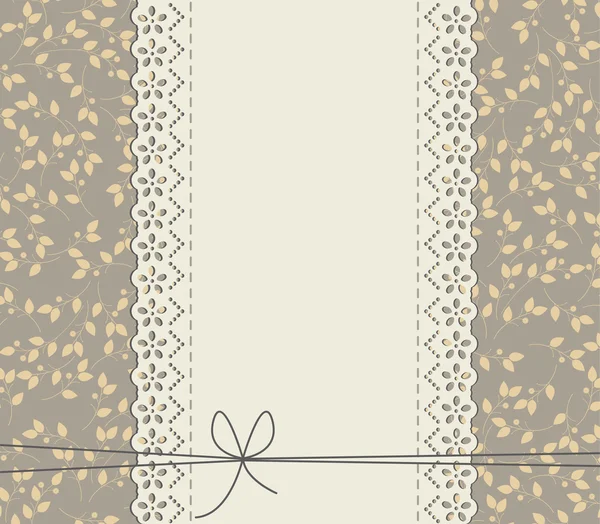Stylish lace frame with spring flowers — Stockový vektor