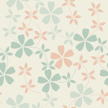 Şirin sonsuz desen wth zarif çiçekler