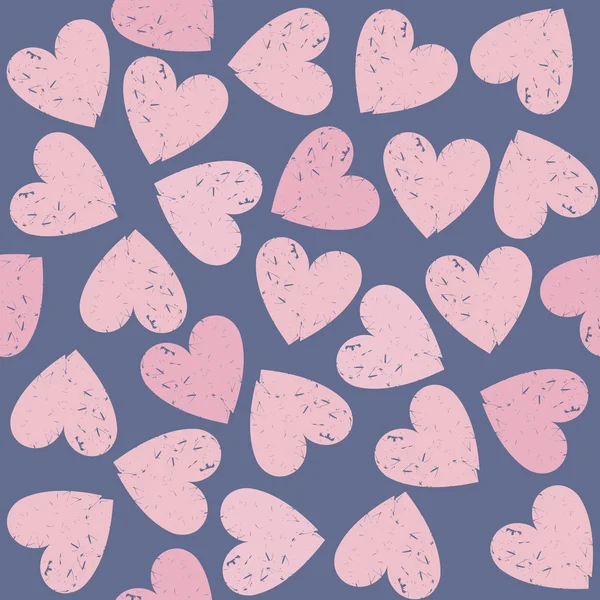 Pink hearts seamless pattern on Valentines day — Stock Vector