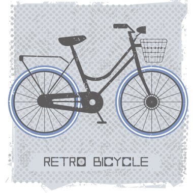 Retro vintage arka plan bisikletle
