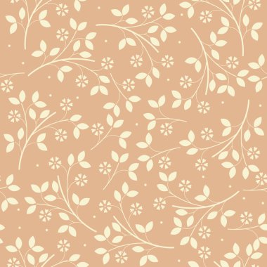 Bahar çiçekleri ve yaprakları ile sonsuz desen