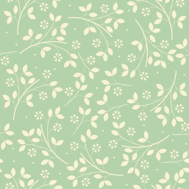 Bahar çiçekleri ve yaprakları ile seamless modeli