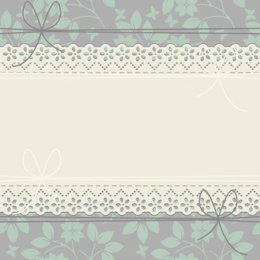 Şık dantel çerçeve ile butterfloes ve yaratıcı için tesisleri