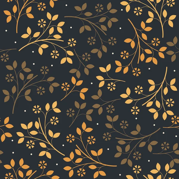 Automne motif sans couture avec des bouquets colorés de fleurs — Image vectorielle