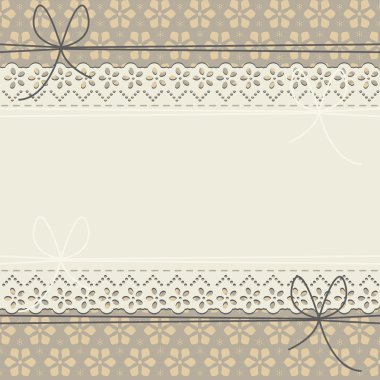 Dekoratif çiçeklerle evrensel dantel çerçeve