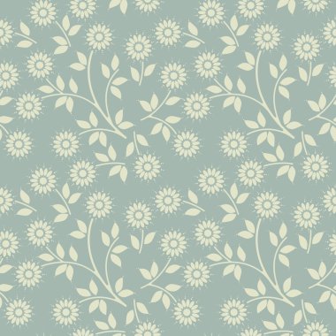 Papatya çiçeği ile şirin seamless modeli