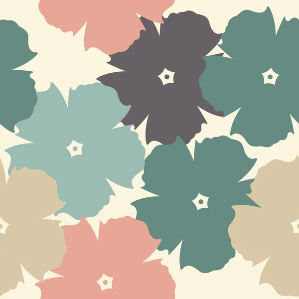 Motif floral décoratif sans fin — Image vectorielle