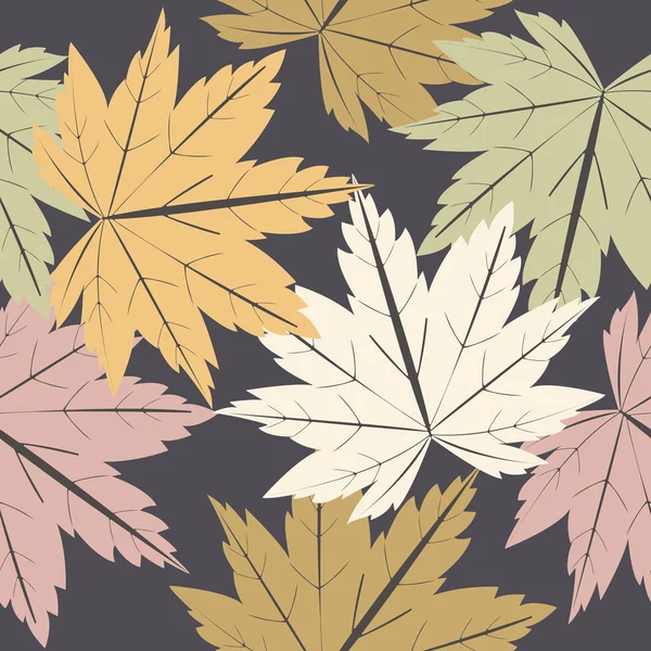 Eleganta seamless mönster med lönn löv — Stock vektor