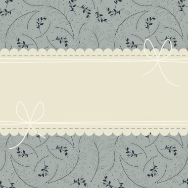 Güzel bitki ile kare şık dantel