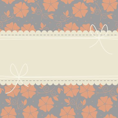 Şık dantel çerçeve dekoratif çiçek ve bukleler