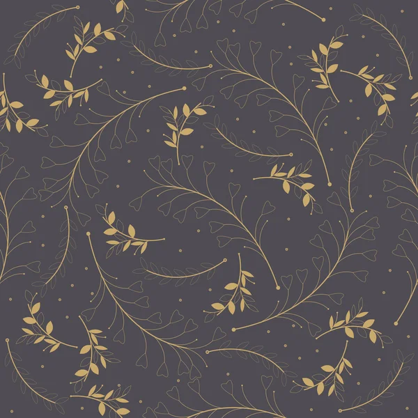 Sarı güzel bitkiler üzerinde mor backgro ile sorunsuz patttern