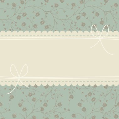 Dantel çerçeve ile şirin çiçekler tebrik