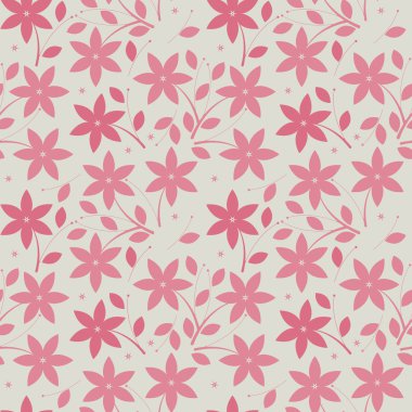 Pembe çiçekli kusursuz desen