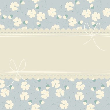 Dantel çerçeve ve üzerinde izole çiçekler güzel tebrik kartı 