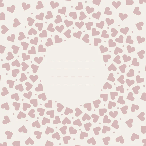 Elegant frame with cute hearts — Stock Vector