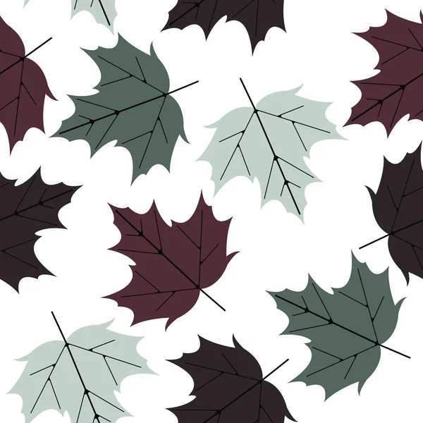 Színes őszi levelek varrat nélküli mintát — Stock Vector