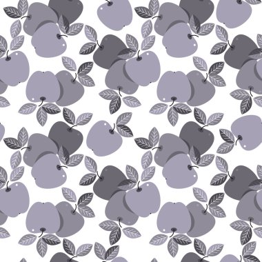 Beyaz adam izole elma ile şık seamless modeli