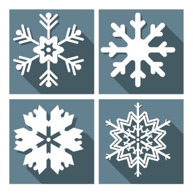 Şık ile kar tanesi Icons set