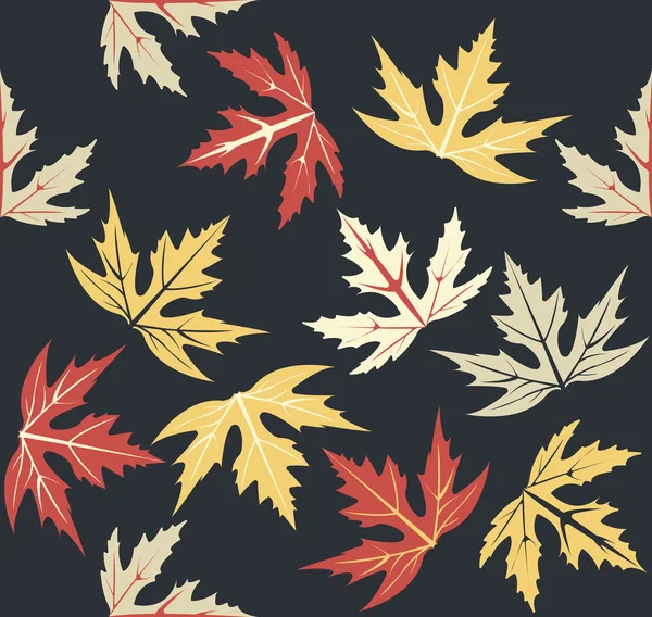 Stijlvolle naadloze patroon met najaar bladeren — Stockvector