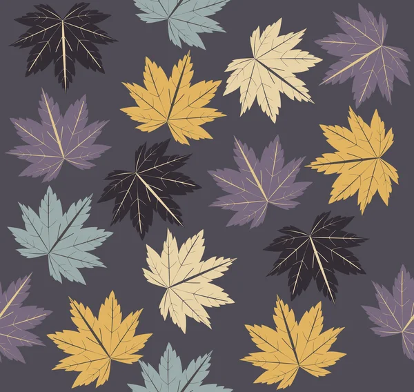 Stilvolles nahtloses Muster mit Ahornblättern im Herbst — Stockvektor