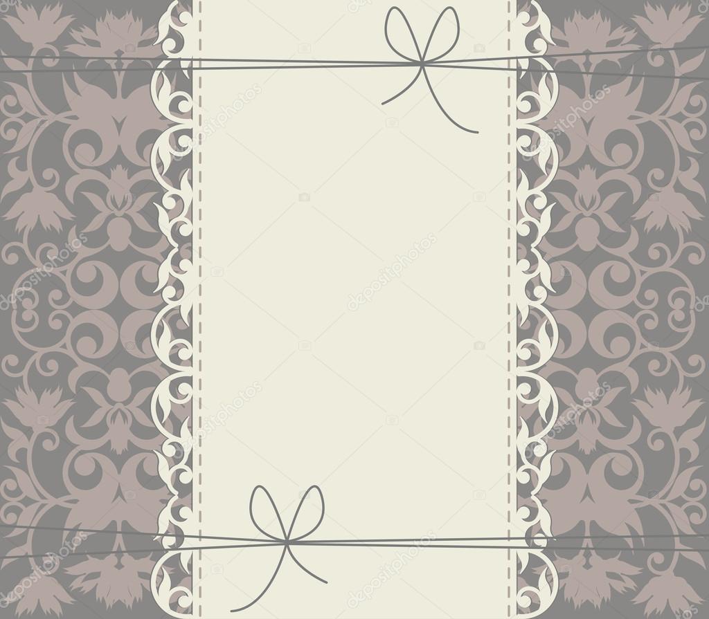 Luxury lace frame with floral ornament