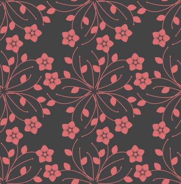 Şık sorunsuz çiçek desenli