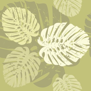 Monstera yaprakları seamless modeli