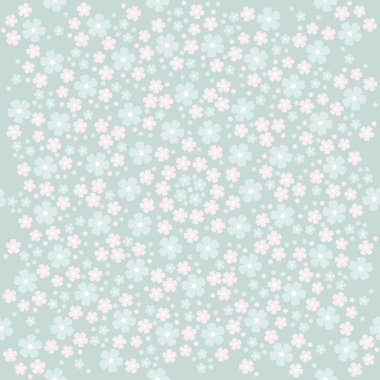 Şirin çiçeklerle bahar seamless modeli