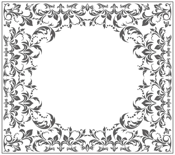 Elegant circle frame with vintage ornament — Stok Vektör