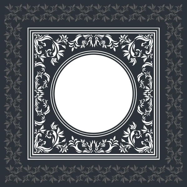 Elegant vector frame with vintage ornament — Stok Vektör