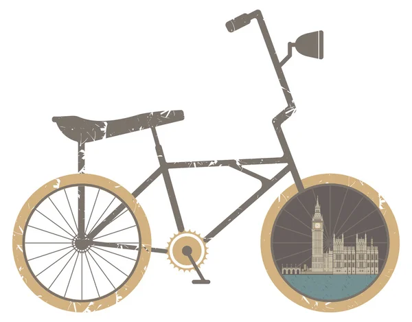 Símbolo Bicicleta Moderna, Viajes y Vida Saludable , — Vector de stock