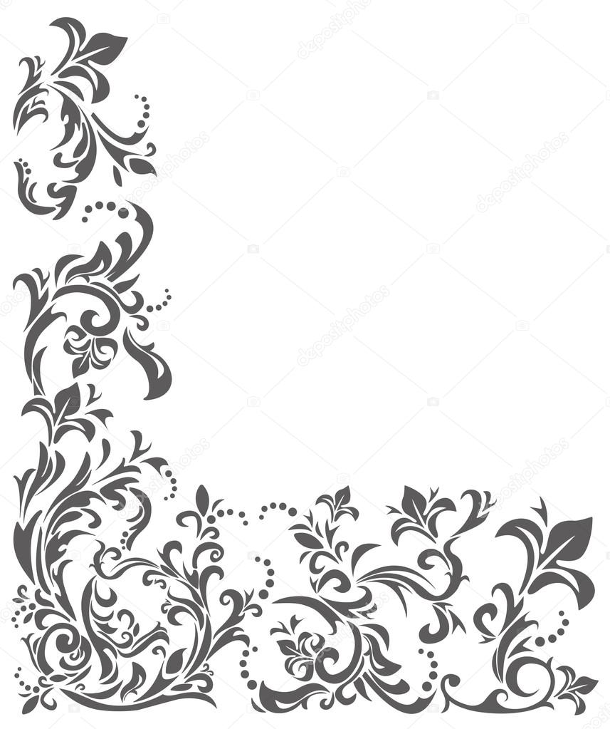 Classic border ornament with floral elements