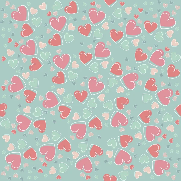 Trendy seamless pattern with cute hearts — Stockvector