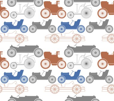 Endless pattern with old cars