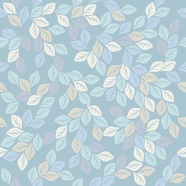 Seamless pattern with elegant leaves — Stock Vector