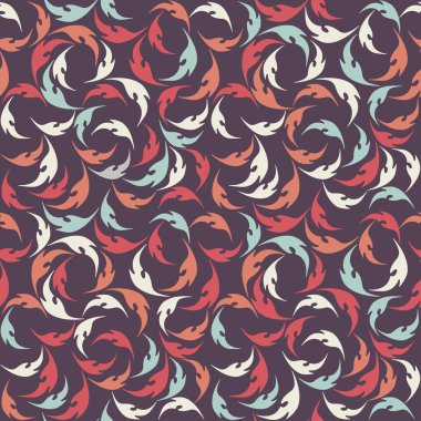 Abstract seamless pattern with stylish objects