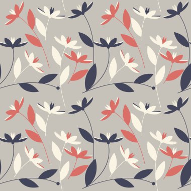 Şık çiçekli dekoratif desen