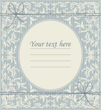 Elegant oval frame with vintage ornament
